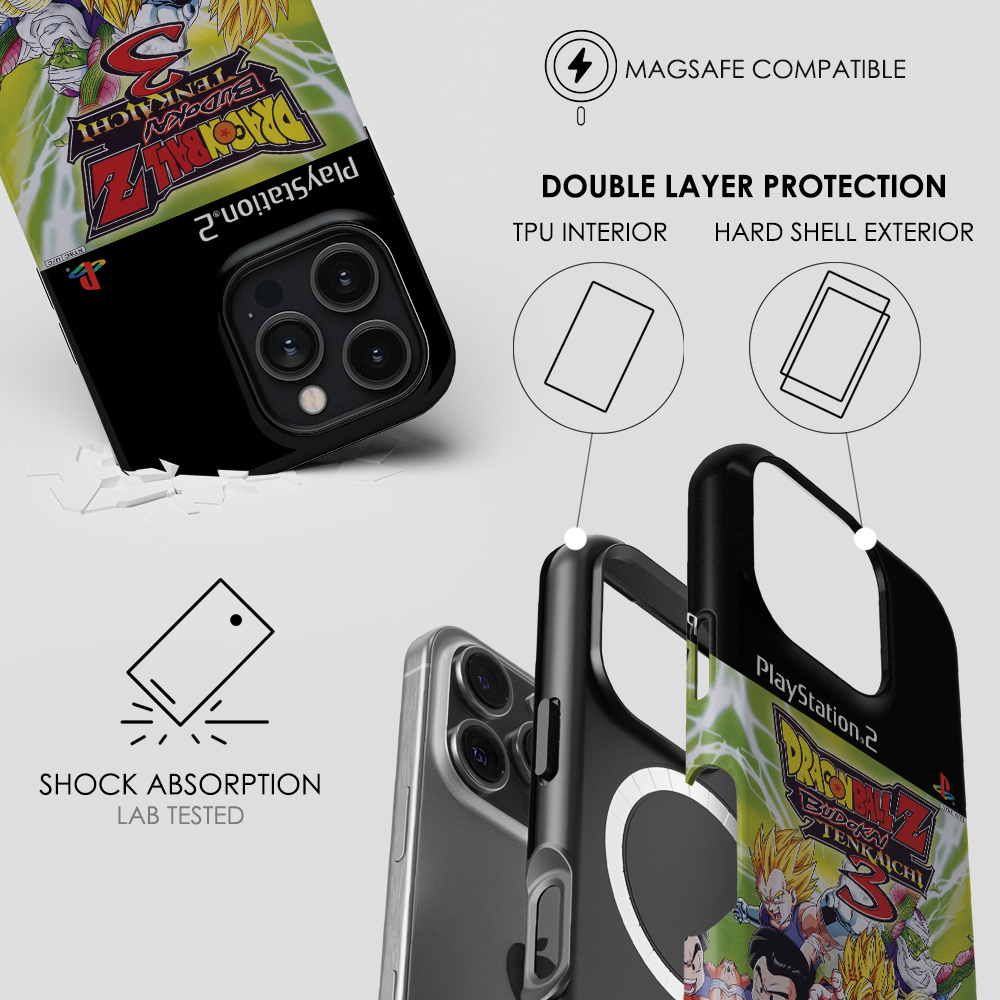 DBZ Budokai Tenkaichi 3 PS2 Cover - Second Mockup For Tough Magsafe Cases
