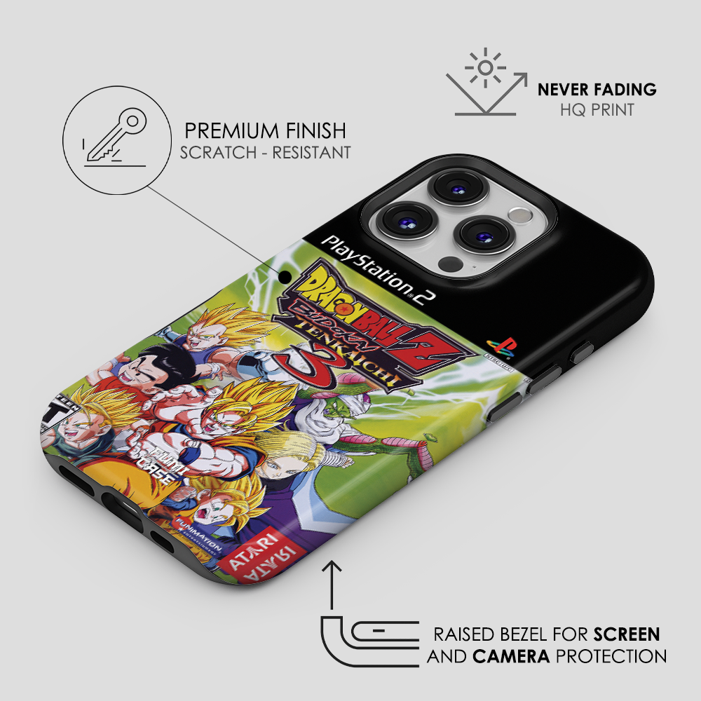DBZ Budokai Tenkaichi 3 PS2 Cover - Third Mockup For Tough And Tough Magsafe Cases