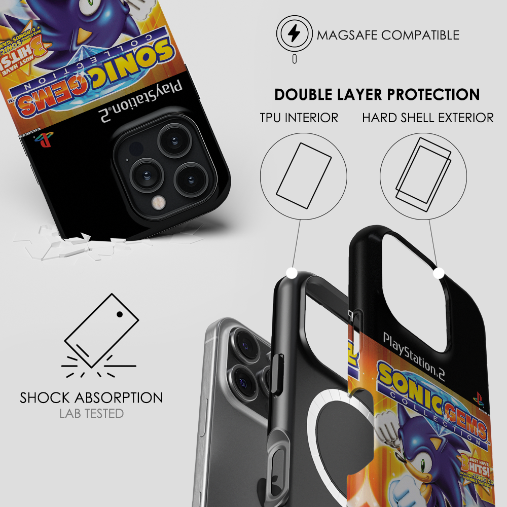 Sonic Gems PS2 Cover - Second Mockup For Tough Magsafe Cases