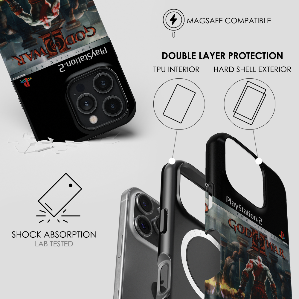 God Of War 2 PS2 Cover - Second Mockup For Tough Magsafe Cases