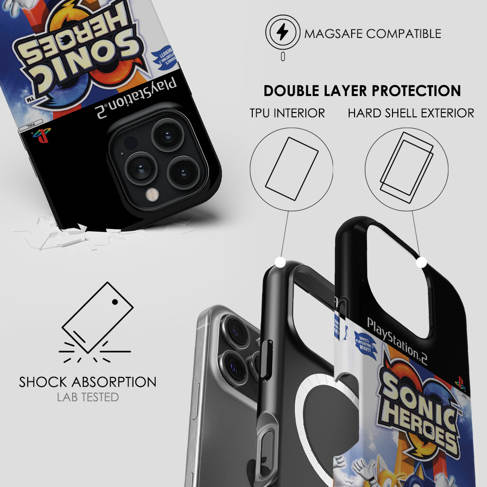 Sonic Heroes PS2 Cover - Second Mockup For Tough Magsafe Cases