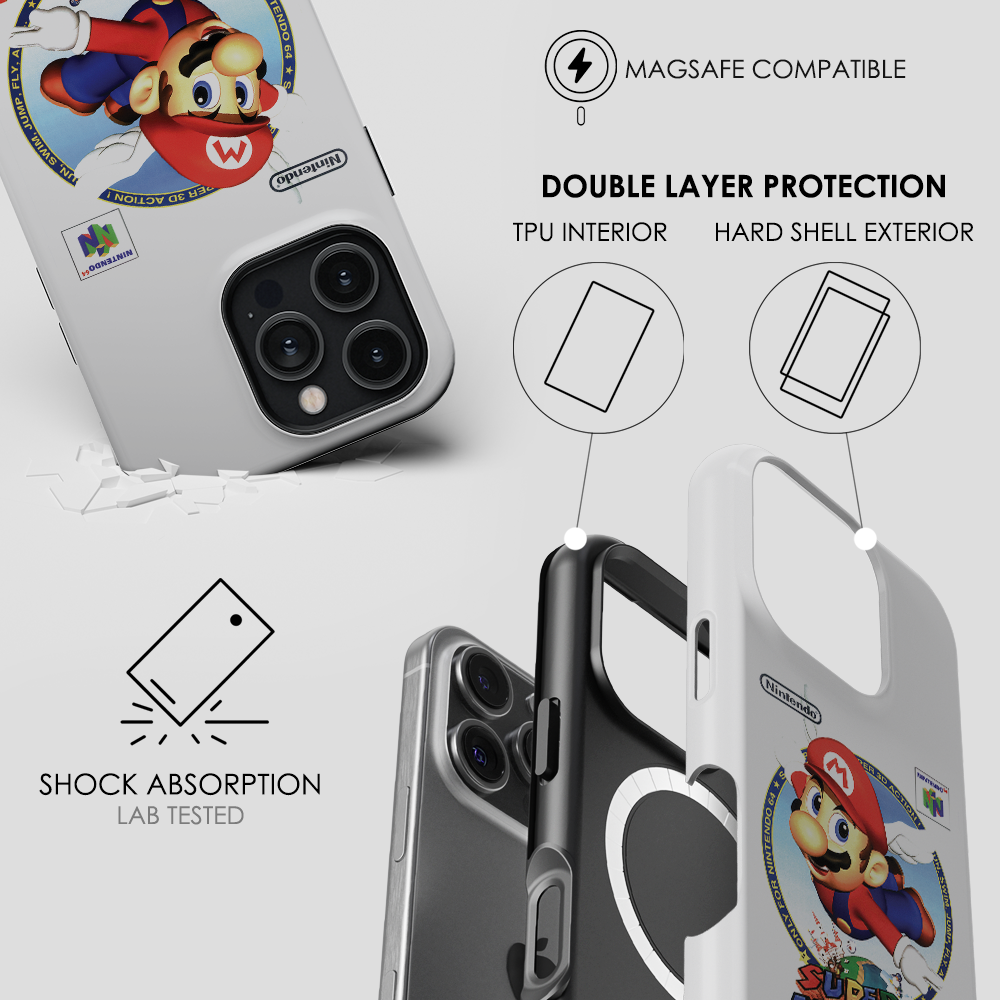Super Mario 64 Japanese Cover - Second Mockup For Tough Magsafe Cases