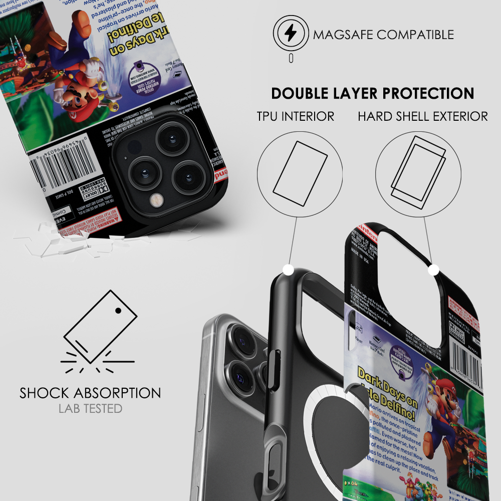 Super Mario Sunshine Back Cover - Second Mockup For Tough Magsafe Cases